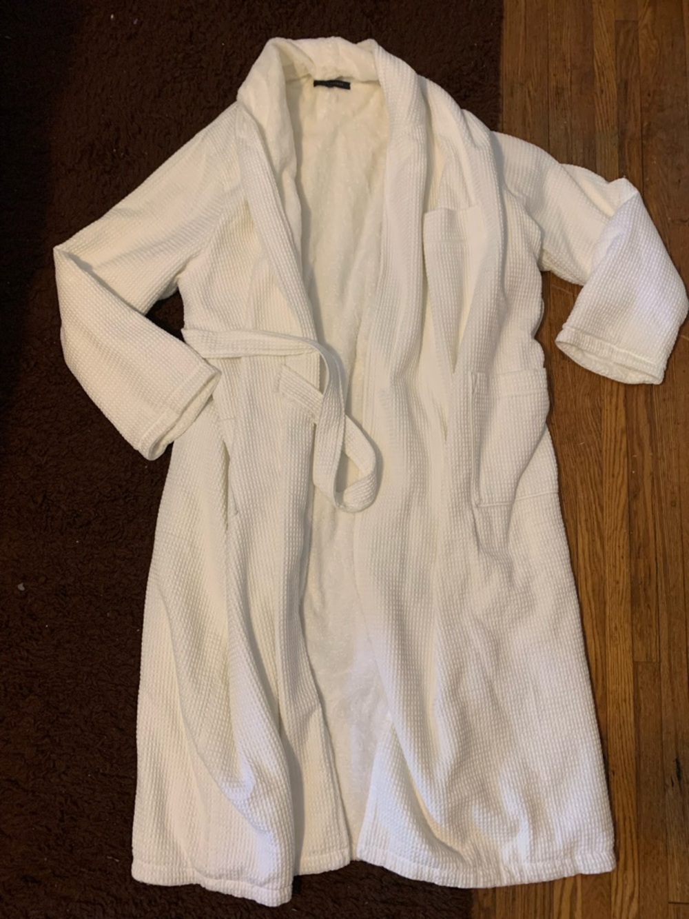 Ralph Lauren Waffle-Knit Bathrobe with Terry Interior